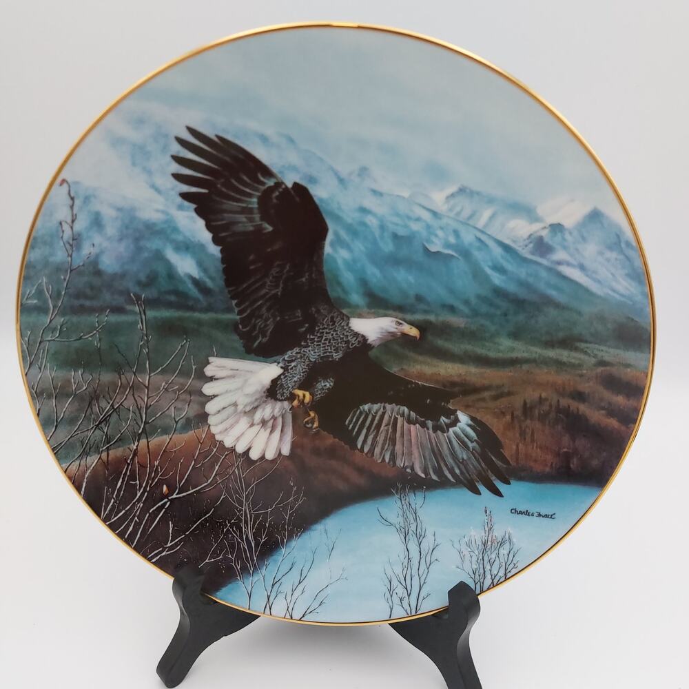 1991 Freedom Charles Frace Bald Eagle Collector Plate W S George Soaring Majesty